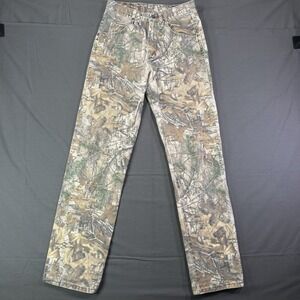 Vintage Wrangler Pro Gear Camo Pants Faded Fits Size 27X32 Straight Leg